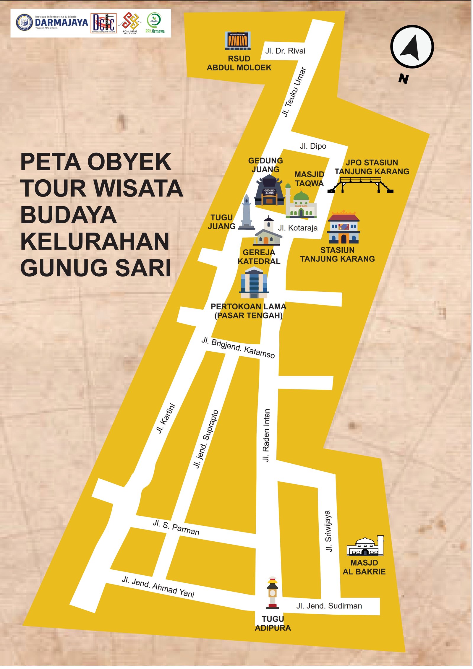 Peta Rute Wisata Budaya